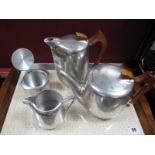 Picquot Ware Four Piece Tea Service, and matching tray.