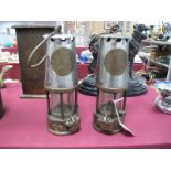 Two Eccles Protector Miners Lamps.