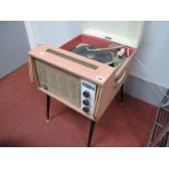 A Garrard Dansette Mid XX Century Record Player, with light up white perspex control panel, 'Hi-Fi',