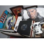 Elvis Interest, a nice collection to include LP's cabinet plates, t-shirts, mugs, 45rpms