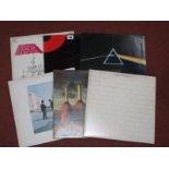 Pink Floyd - Six LP's to include 'Dark Side of the Moon' (outlined triangle, two posters and two