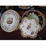 A. J. Mieling Paragon China Plate, with a Pheasant, signed lower right (damaged), seven Rouard