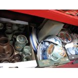 Blue and White Plates, Foley part tea service, Ringtons tea, blue and white ginger jar, studio