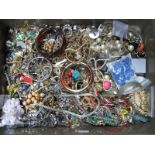 Assorted Costume Jewellery, including bangles, chains, beads, earrings etc.