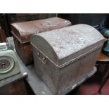 Two XIX Century Tin Trunks.