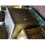 An Early XX Century Walnut Bedside Cupboard, with panelled single door, 56cm wide.