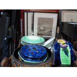 Three Shelley China Green Ringed Vegetable Tureens, including W12328 for Lawley's, two Maling