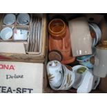 Royal Worcester 'Wild Harvest' Dishes, coffee pot, etc; terracotta cooking pot, Pyrex, boxed tea