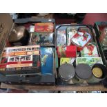 Riley's Toffee Tin Box, St. Bruno tins, etc; other tins, etc:- Two Boxes