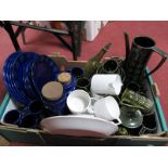 Portmeirion 'Totem' Pattern Pottery, in green, blue and white:- One Box