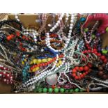 A Mixed Lot of Assorted Costume Bead Necklaces, etc:- One Box