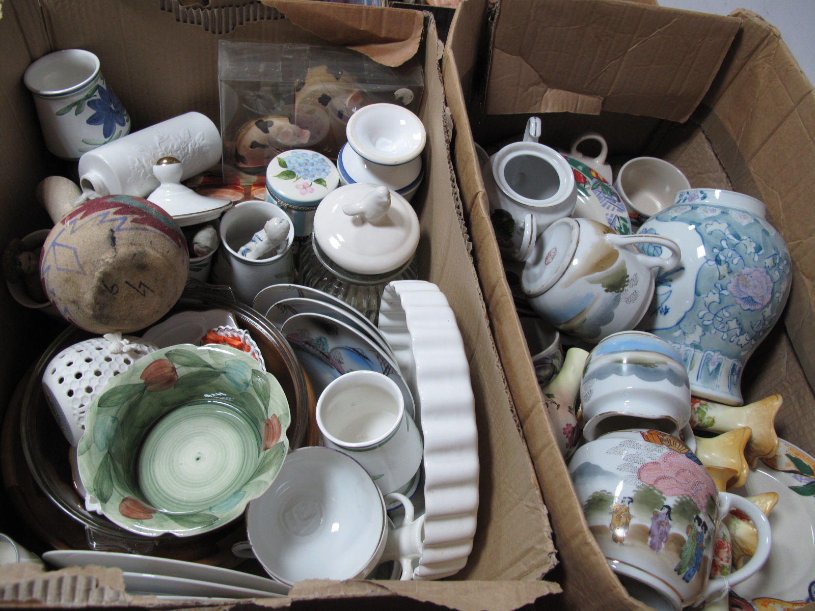 Japanese Tea Ware, dinner ware, other ceramics:- Two Boxes