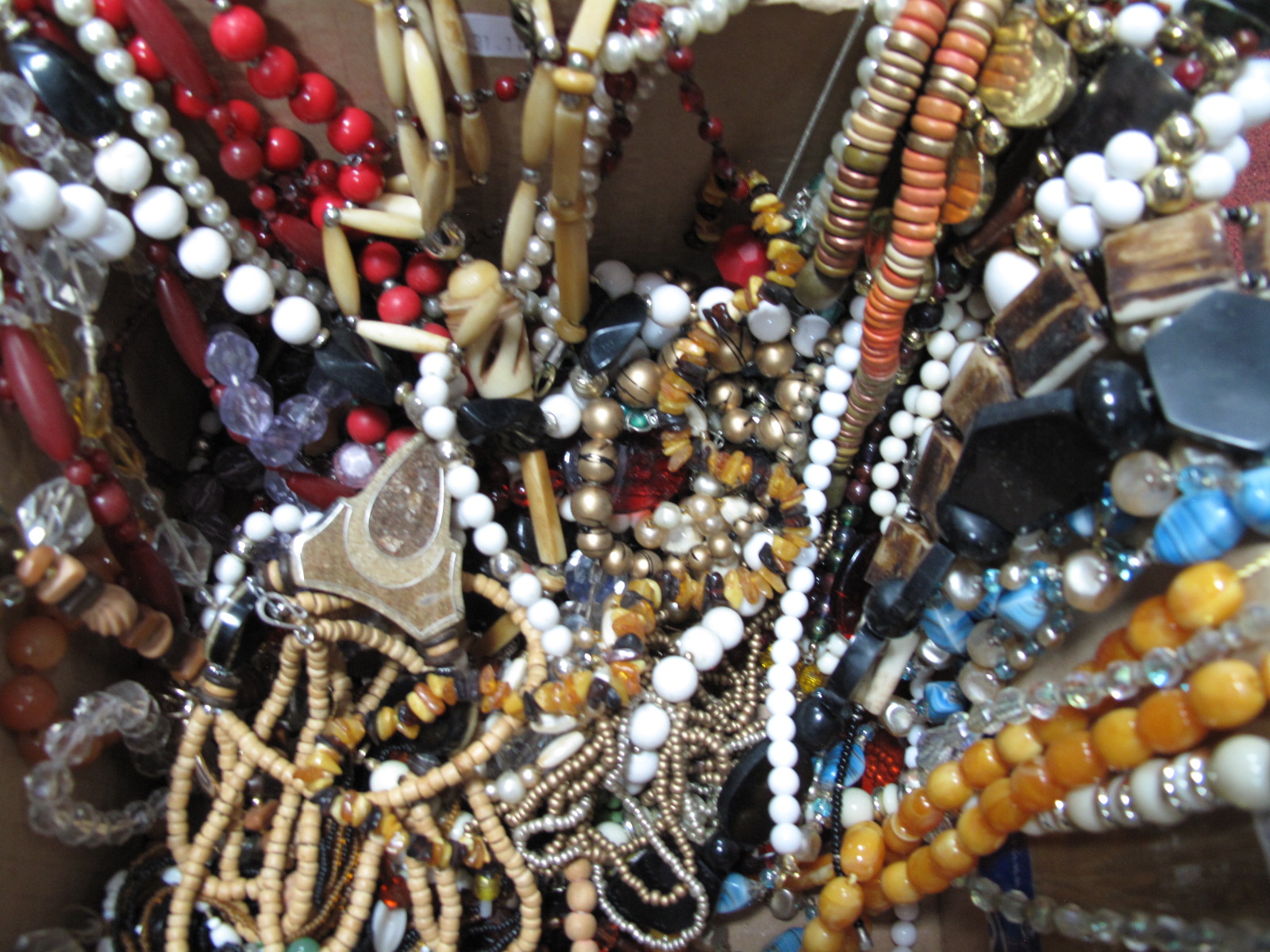 A Mixed Lot of Assorted Costume Bead Necklaces:- One Box