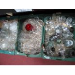 Wine Glasses, champagnes flutes, ice bucket, cocktail shakes etc:- Three Boxes