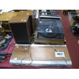 A Marconiphone Record Player and Tuner, pair of speakers, Beocenter 2600 Bang & Olufsen. (5)