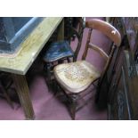 Four Late XIX Century Oak Back Bedroom Chairs.