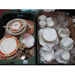 A Myott Part Dinner Service, in the 'Shaftsbury' pattern, Delphine and other china tea services,