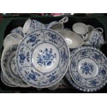 Johnson Bros Blue and White 'Indies' Tableware:- One Box