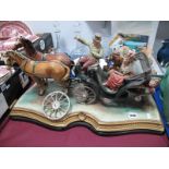 Capo di Monte - The Carriage Figure By Bruno Merli, on shaped base, 65cm wide (damages).