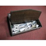 A Quantity of Loose Electroplated Kings Pattern Cutlery, etched 'Crown Silverware, Sheffield', all