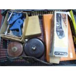 Stanley 220A and No. 4 Boxed Planes, Record No. 130 cramp heads, ruler, spoke shave:- One Box
