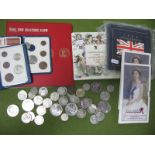 Two Royal Mint 1995 G.B. Brilliant Uncirculated Coin Sets, two Royal mint Commonwealth Games 1986