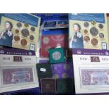 A Quantity of Predominately G.B. Pre-Decimal Coin Sets, philatelic/numismatic packs including