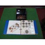 A Part Filled Coin Collectors Album, including 1874 half crown, 1887 Florin, Silver Threepences, a