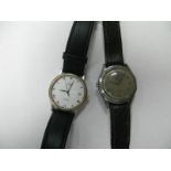 Omega; A De Ville Quartz Wristwatch, on strap with Omega buckle; together with a Vintage Hermes