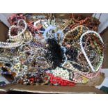 A Mixed Lot of Assorted Costume Beads, etc:- One Box