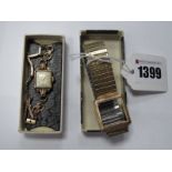 A 9ct Gold Cased Everite Ladies Wristwatch, on openwork bracelet; together with a gent's