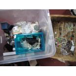 A Large Mixed Lot of Assorted Costume Jewellery, including brooches, earrings, necklaces, etc:-