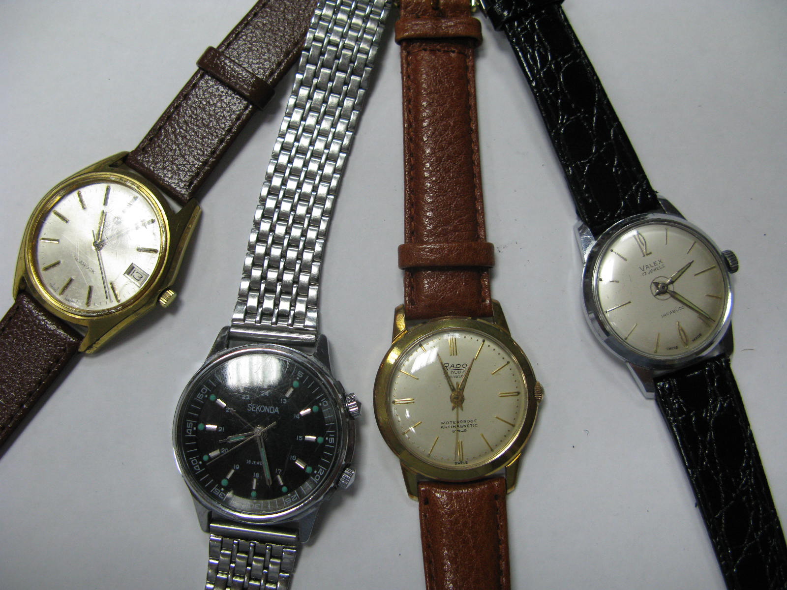 A Sekonda Alarm Gents Wristwatch, Rado, Valer and Roamer mechanical wristwatches (4)