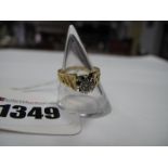 A Single Stone Diamond Ring, illusion set, stamped "18ct".