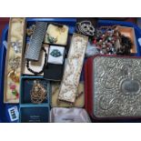 A Mixed Lot of Assorted Costume Jewellery, including brooches, earrings, bead necklaces, ring,