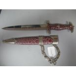 Replica German Third Reich "SS" Dagger with Engraved Blade.