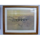 AFTER GERALD COULSON Outward Bound Lancaster, print, framed, 98.5 x 79.5cm.