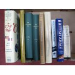 A Collection of Nine Military Reference Books, including 'The Civil War' two volume set, 'The