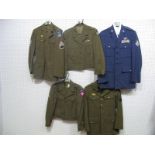 Late XX Century U.S. Airforce Tunic, Trousers and White Shirt, with impressive ribbon bars and "