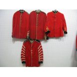 A Mid XX Century Coldstream Guards Red Tunic, George V Royal Engineers red tunic with Sergeants