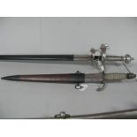 Replica Sword (XVI Century - XVII Century Period), replica left handed dagger (XVI Century - XVII
