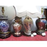Four Oriental Table Lamps.