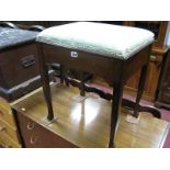 An Early XX Century Piano Stool, with an upholstered top.