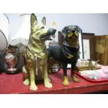A Border Fine Arts Figure of a German Shepherd Dog; together with one other resin figure of a