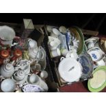 Tea Wares, vases, miniature tea wares, meat plate, tureen and other ceramics:- Three Boxes.