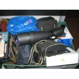 Camera's, Binoculars, rifle sight, spotting scopes, etc:- One Box