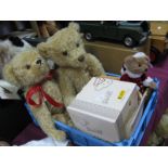 A Steiff Limited Edition 'Santa In The Box' No. 93, (boxed with certificates) and two Limited