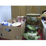 Reproduction Oriental Themed Planters, toilet jugs and bowls, further planters, cheese dish and