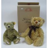 A Modern Steiff Teddy Bear - 'Blonde 43', boxed with certificates. Plus another smaller Steiff
