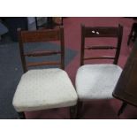 A Set of Five Early XIX Century Mahogany Dining Chairs (one carver and four single), with